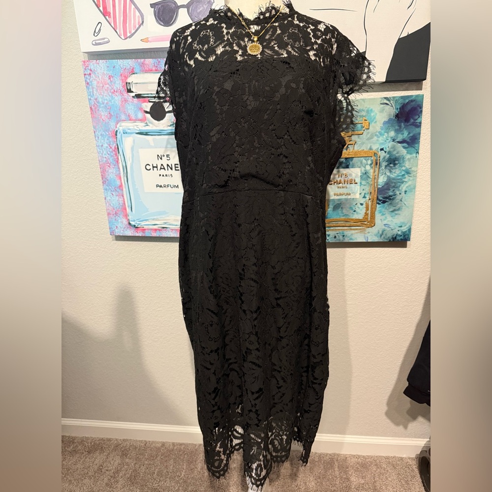 Elegant Black Lace Dress
